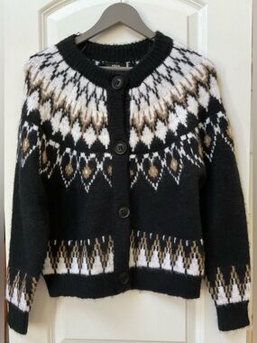 NWT Aqua Heart Fair Isle Cardigan